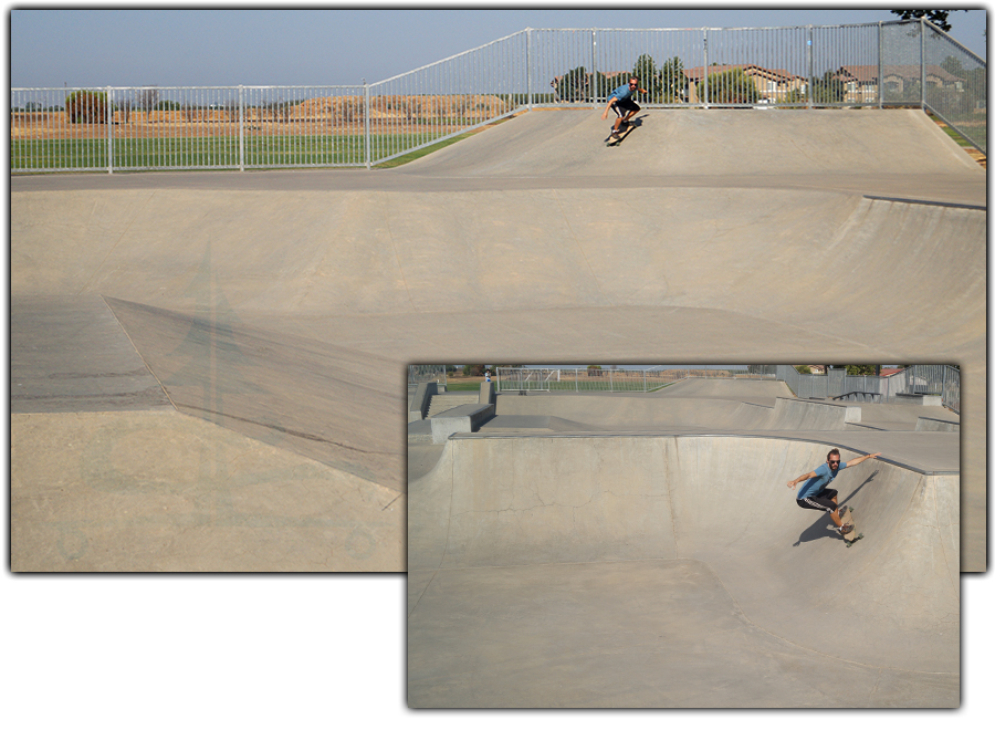 longboarding at orange cove skatepark