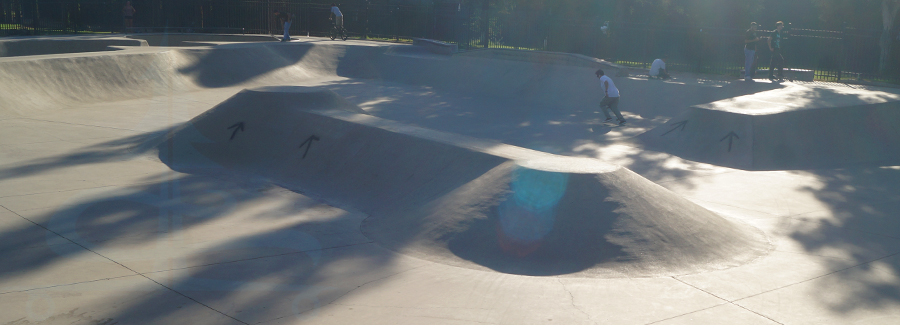 unique obstacle at the skatepark in visalia