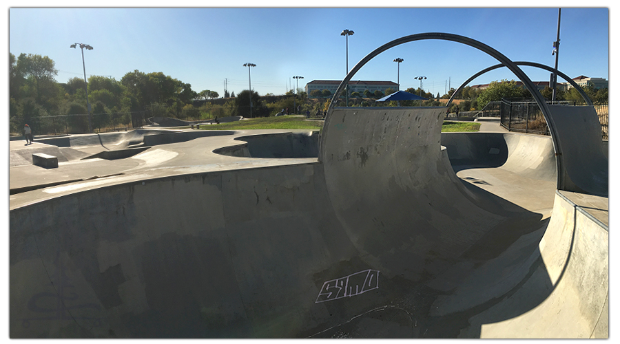 unique tunnel feature at granite skatepark in california