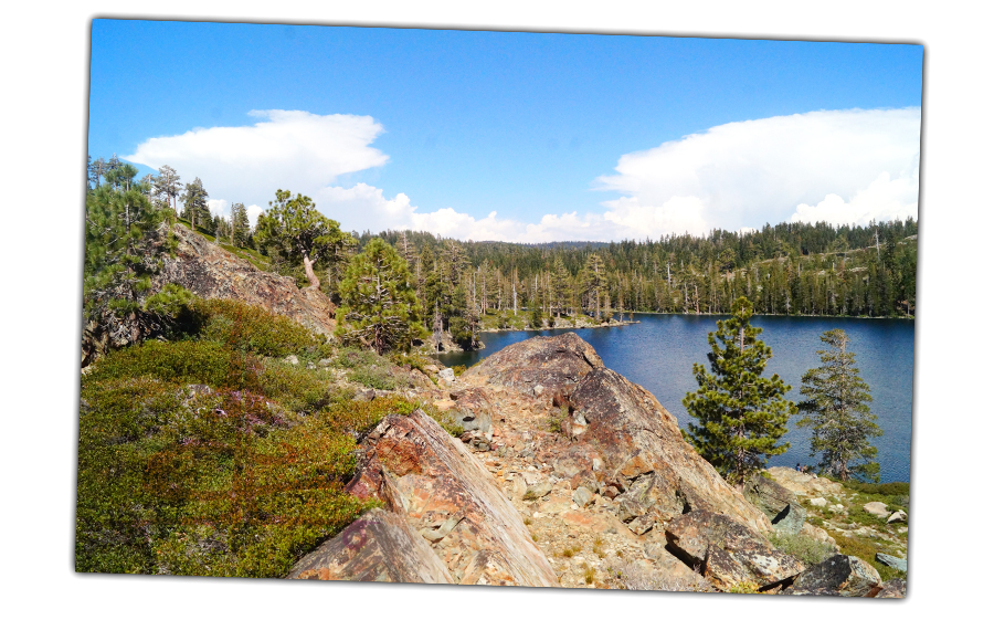 hiking to big bear lake in plumas national forest