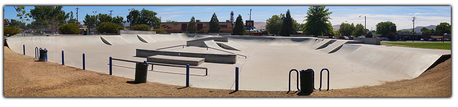 large open layout at burgess skatepark