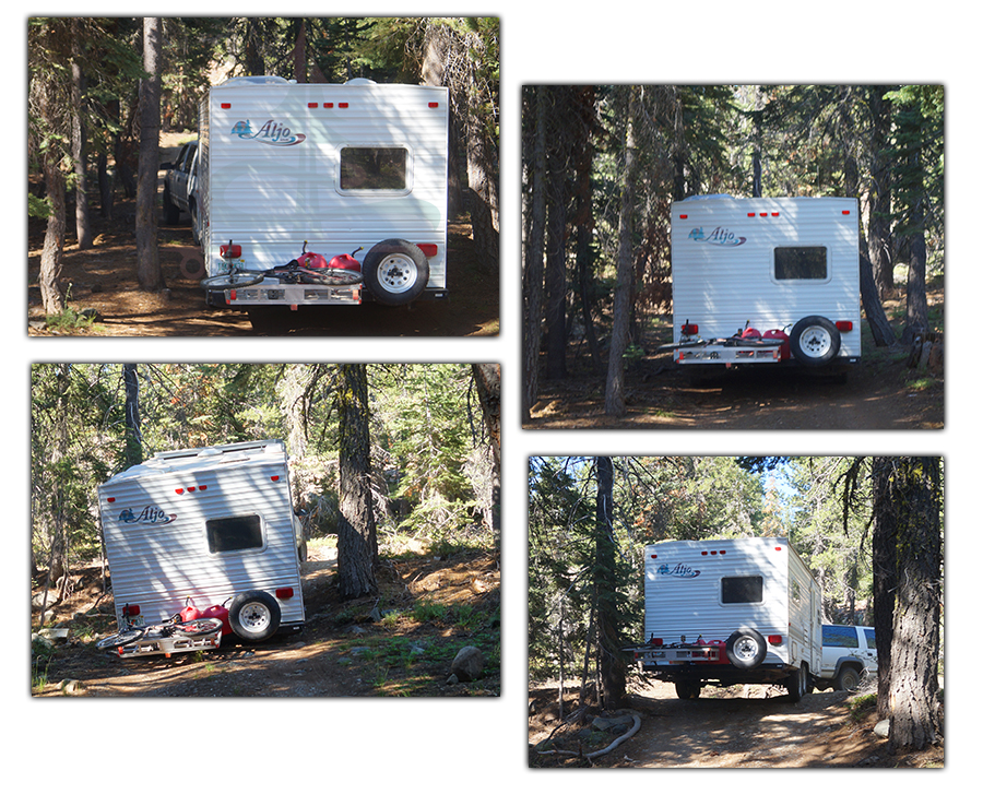 tight fit into our spot while camping near frazier falls