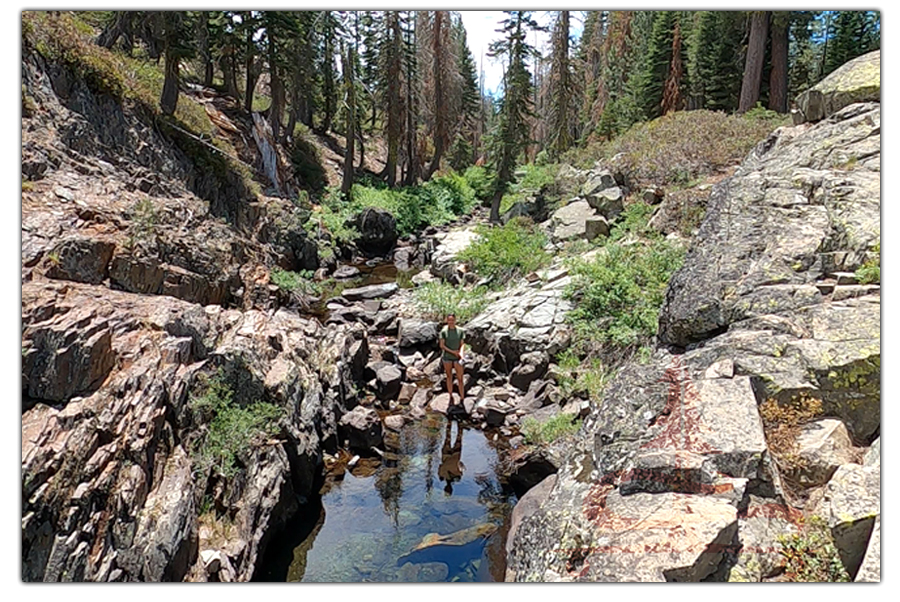 swim spot while camping near frazier falls