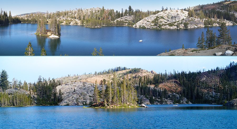 camping at island lake in tahoe national forest