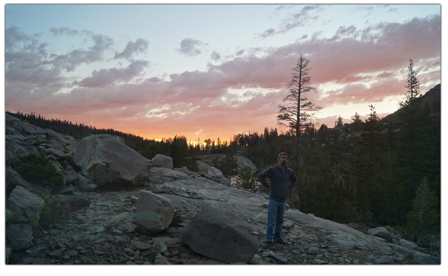 sunset sky while backpacking grouse ridge loop