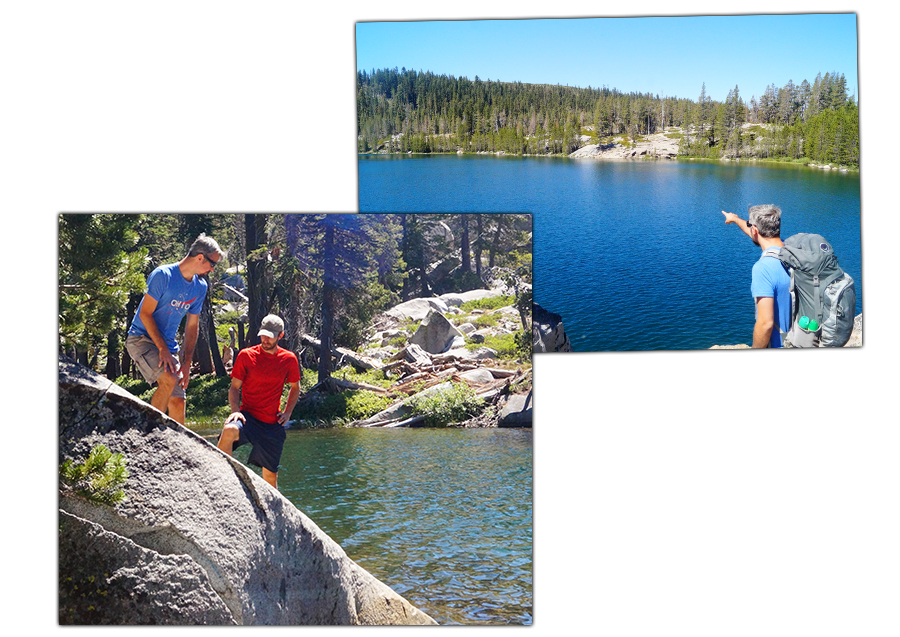 pretty lake shore in tahoe national forest