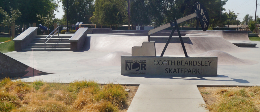 oil sculpture at north beardsley skatepark in bakersfield