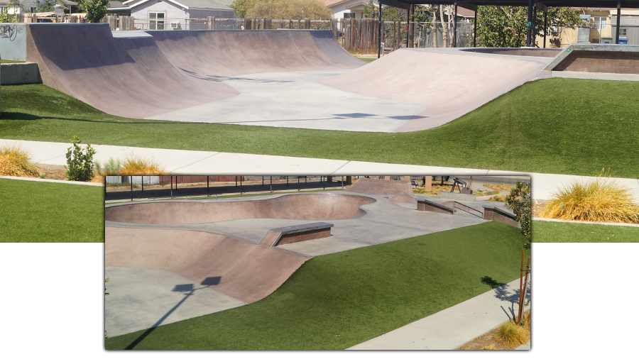 bowl and main features at north beardsley skatepark