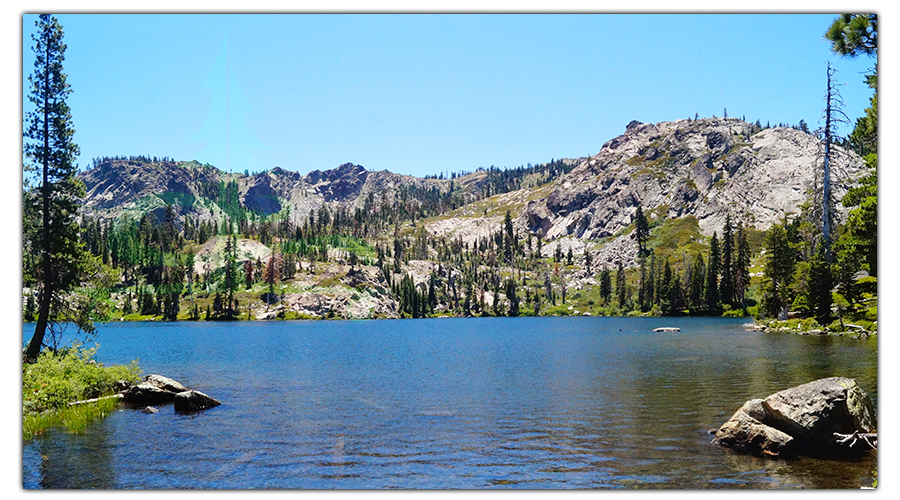 lake views while hiking long lake loop in northern california