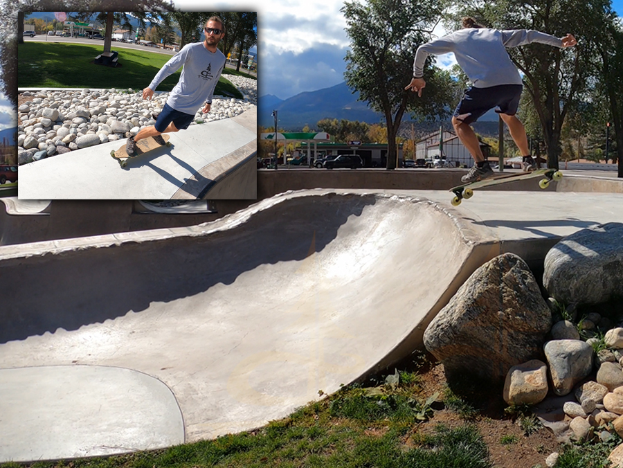 unique rocks surrounding the skatepark