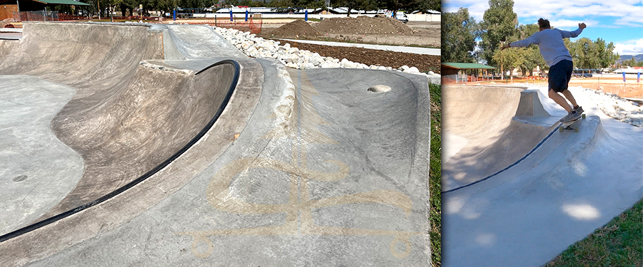 unique transitions at the skatepark in salida
