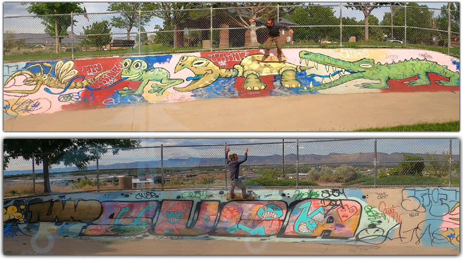 longboarding the banked turns at eagle rim skatepark in grand junction