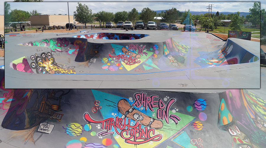 large vert feature at the westlake skatepark in grand junction