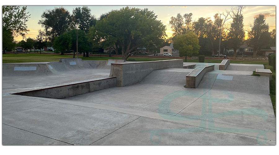 street section at la junta skatepark