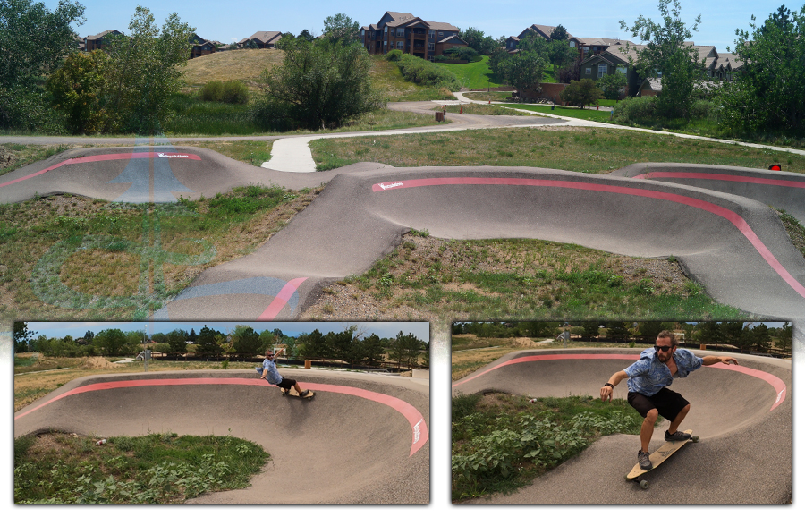 longboarding the velosolutions pump track in superior