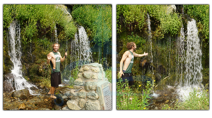 big springs waterfall near sierra city