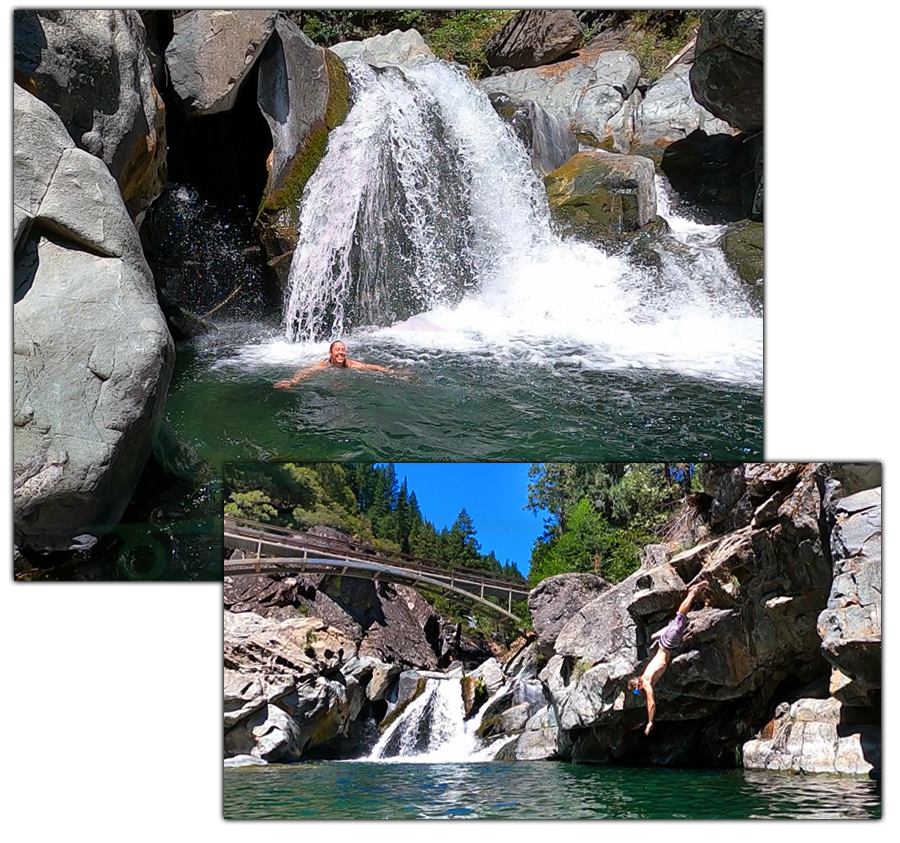 exploring waterfalls on north yuba river