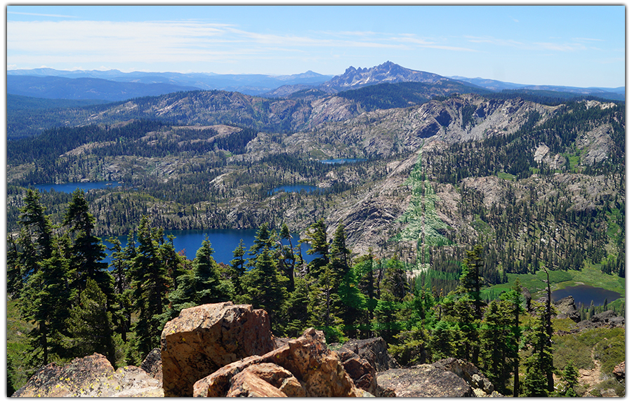 view overlooking lakes on gold lake highway