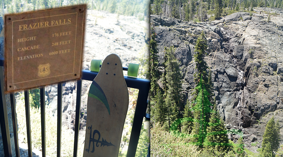 frazier falls overlook in plumas national forest