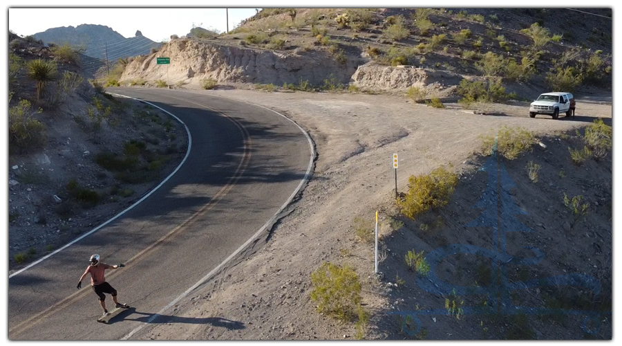 start of the longboarding route 66 run