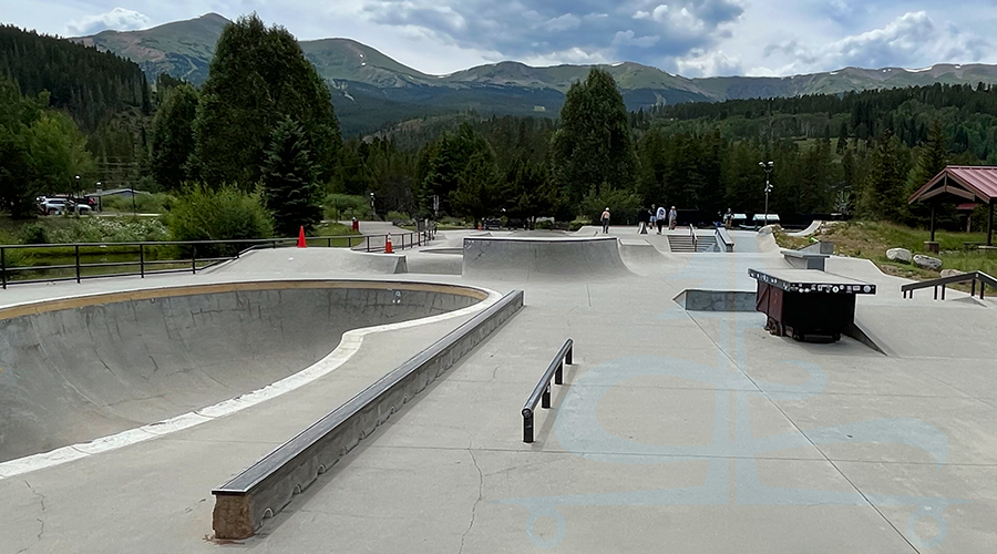 breckenridge skatepark mountain scenery