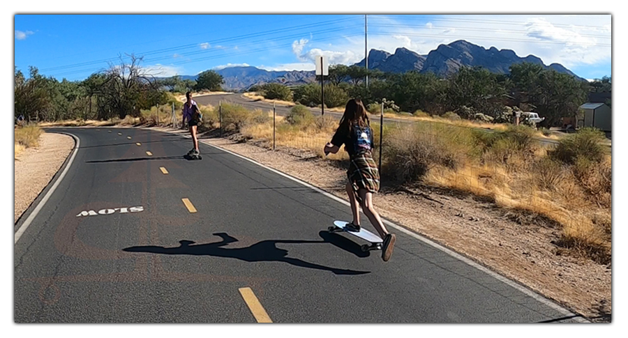 paved longboarding path near tucson