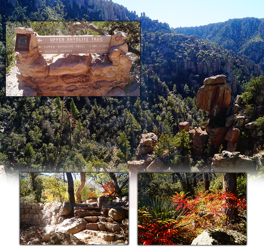 beautiful scenery on upper rhyolite trail in chiricahua