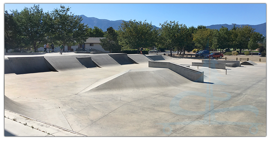 features in the middle of the skatepark in gardnerville