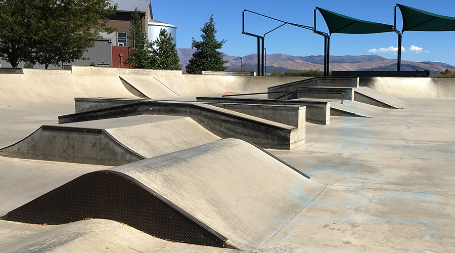 ramps, boxes and rails at the skatepark in gardnerville