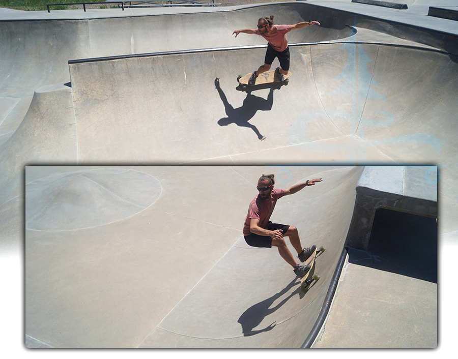 longboarding the banked turns at the steamboat springs skatepark