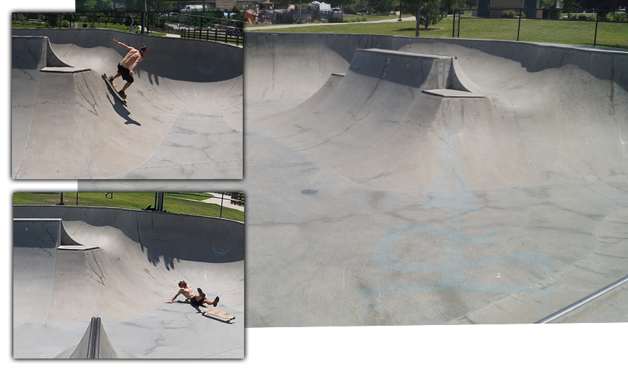 smooth transition in the bowl at the wheat ridge skatepark