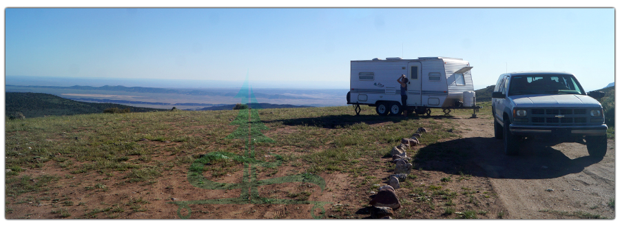 camping on blue mountain road in colorado