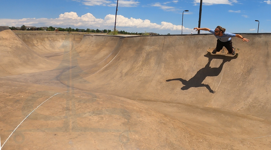 longboarding the mehaffey skatepark in loveland