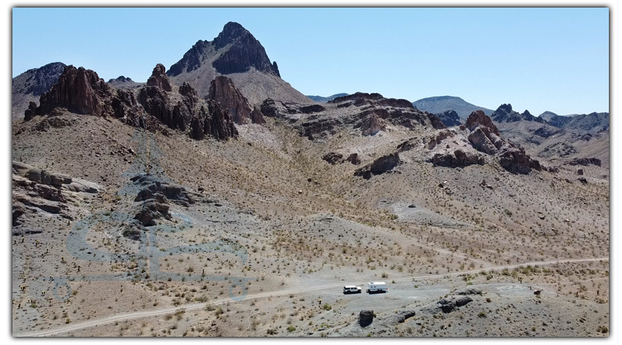 beautiful desert scenery while camping near oatman