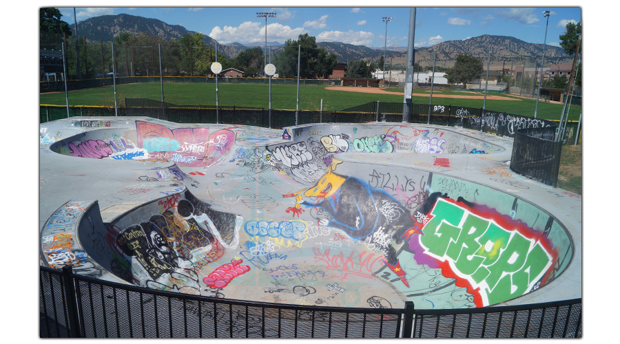 cool clover shaped bowl at scott carpenter skatepark