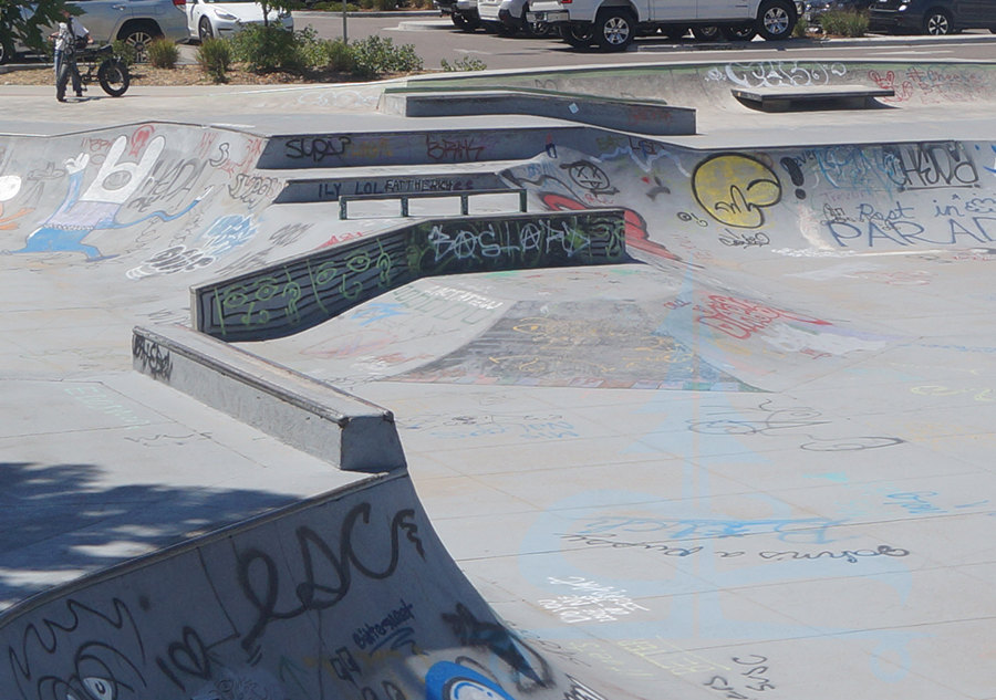 pyramid feature at the scott carpenter skatepark