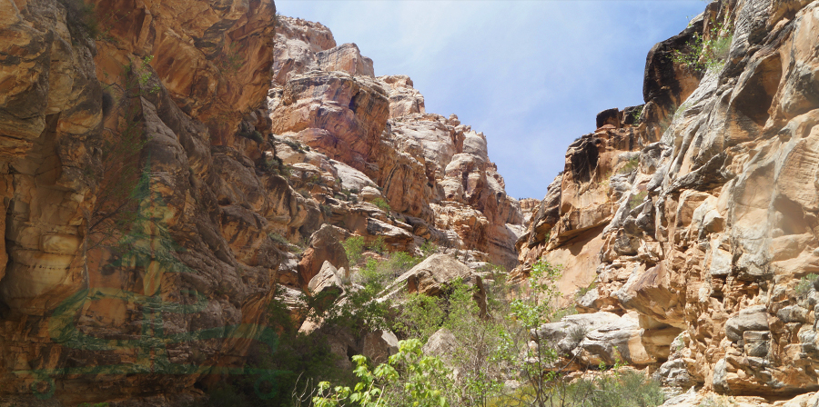 dramatic canyon walls in hog canyon 