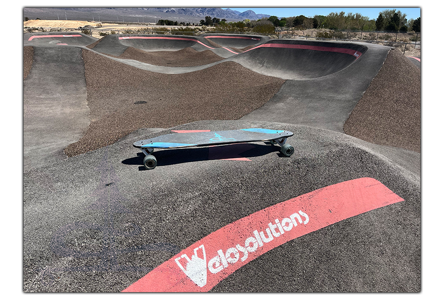 lost coast longboarding at velosolutions pump track in las vegas