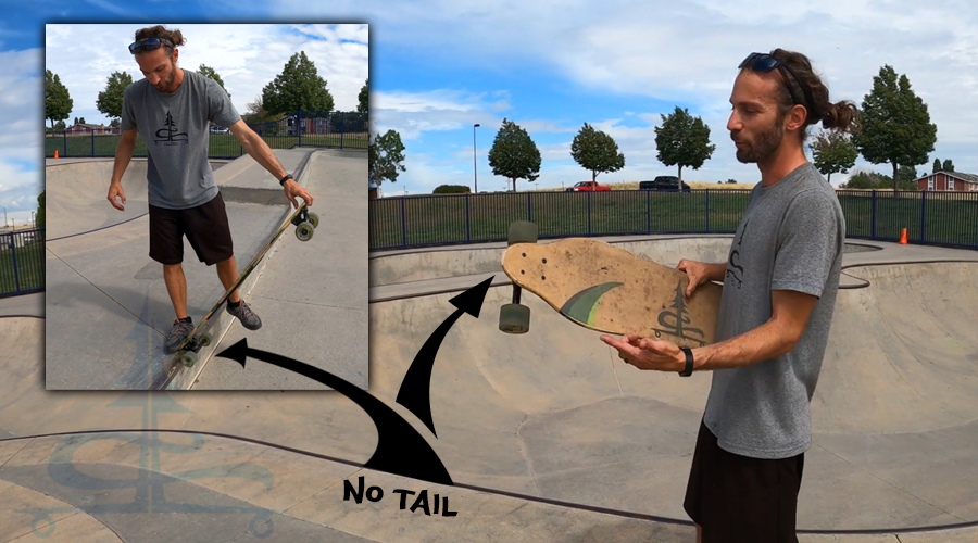how to drop in on a longboard with no tail