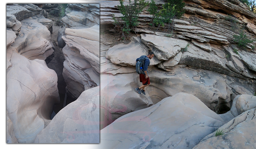 exploring dry falls while hiking mcdonald creek canyon trail