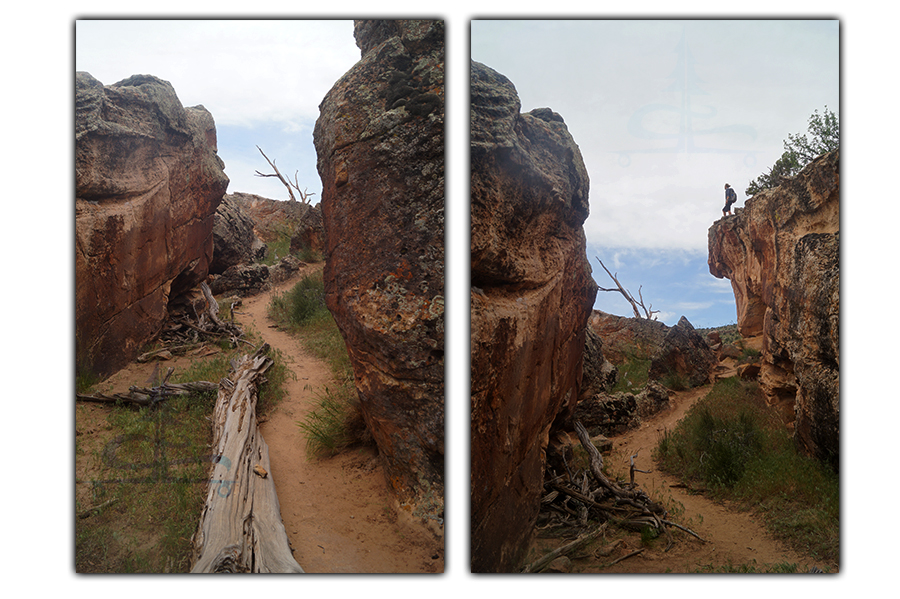 cool slot canyon while hiking in mcinnis canyon nca