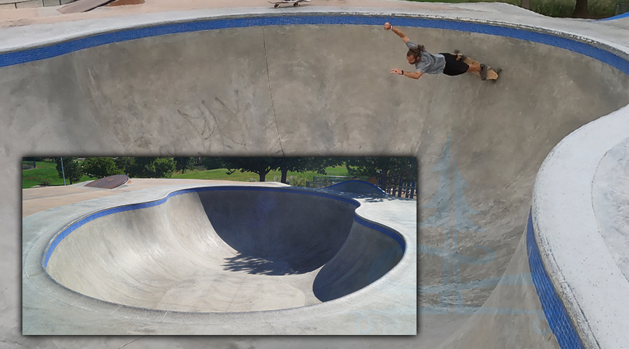 pool bowl at thomas slocum skatepark in thornton