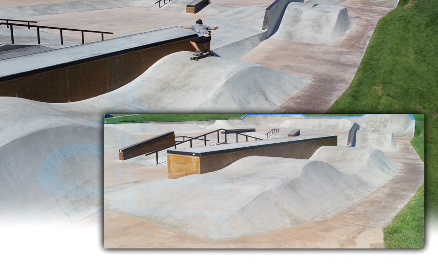 line of humps at the thornton skatepark