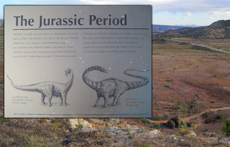 info signs along the trail through time hike