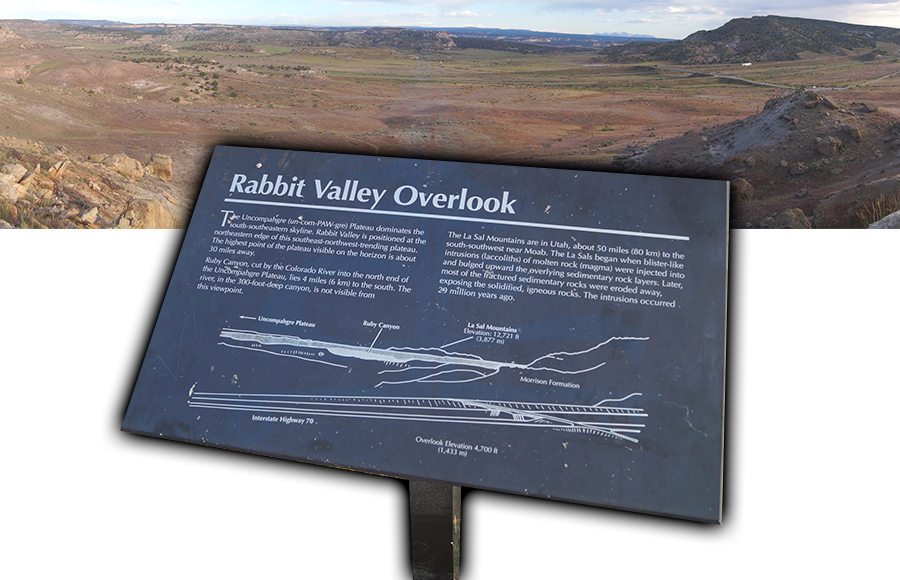 rabbit valley overlook scenery in colorado 