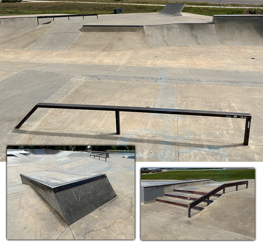 street obstacles at trail winds skatepark