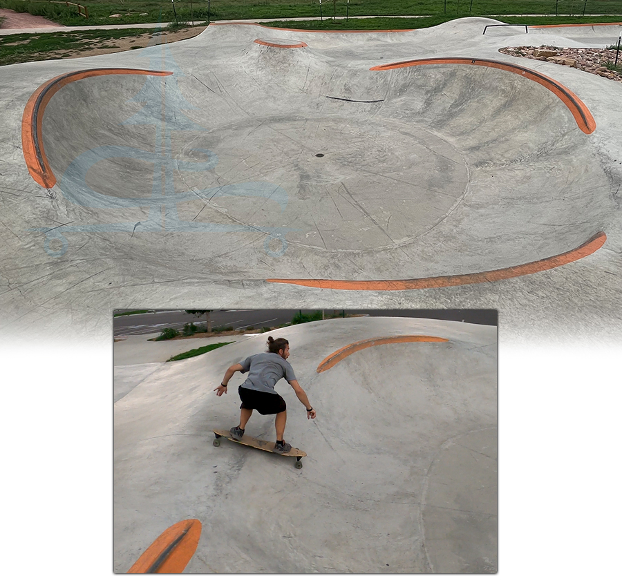 longboarding the flowy layout at valmont skatepark