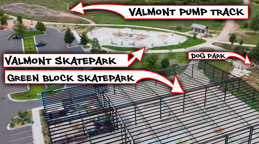 valmont skatepark facility at valmont park