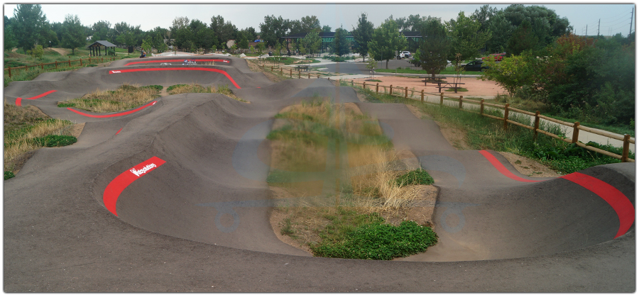 banked turn at the valmont pump track