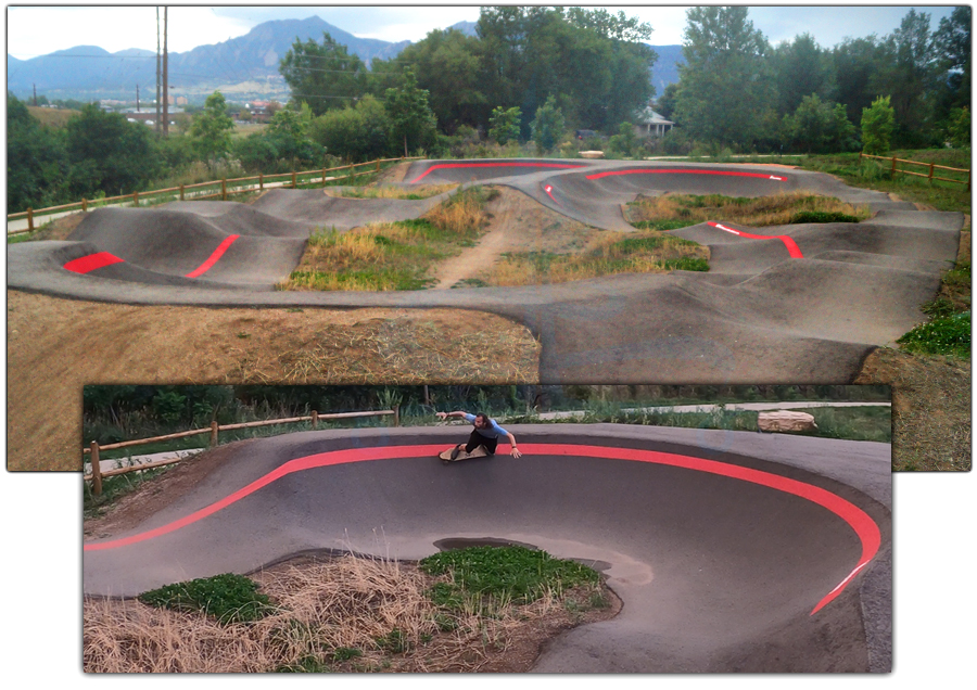 longboarding the banked turn at valmont pump track